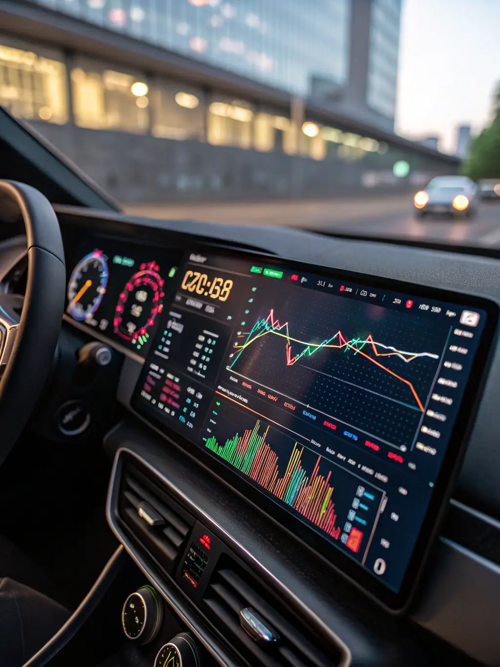 A close-up of a digital dashboard displaying property value heatmaps, key market indicators, and investment opportunity highlights, emphasizing actionable insights derived from proprietary datasets.